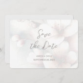 Save The Date Cherry Blossom Mariage Ajouter une photo Enregistr (Devant / Derrière)