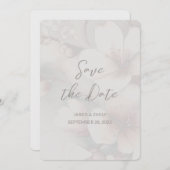 Save The Date Cherry Blossom Mariage Ajouter une photo Enregistr (Devant / Derrière)