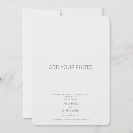 Save The Date Cherry Blossom Mariage Ajouter une photo Enregistr (Dos)