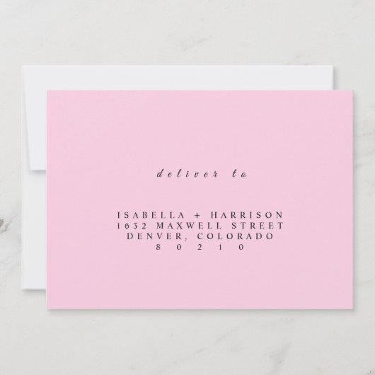 Save The Date CHERRY Blossom RSVP Card (Dos)