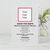 Save The Date Cherry/Wht./Lt. Grey Bus. Opp. Mtg. Logo (Debout devant)