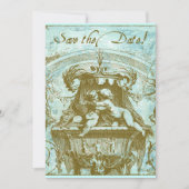 Save The Date Cherub 18th Century Design Enregistrer la date (Devant)