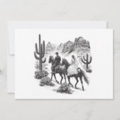 Save The Date Cheval Canyon Couple Enregistrer la date (Dos)