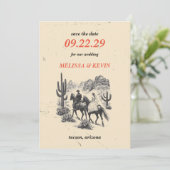 Save The Date Cheval Canyon Couple Enregistrer la date (Debout devant)