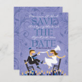 Save The Date Cheval juif Chaire Danse Mariage Enregistrer la da (Devant / Derrière)