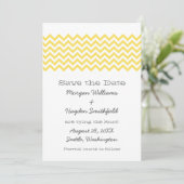 Save The Date Chevron simple jaune Enregistrer l'Invitation de d (Debout devant)