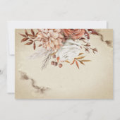 Save The Date Chic Aquarelle Fleurs Automnes Enregistrer La Date (Dos)