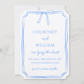 Save The Date Chic Attacher le noeud à la main tirée bow Whimsic (Devant)