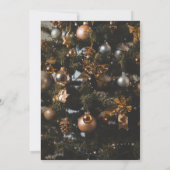 Save The Date Chic Black & Gold Christmas Greeting Card | Elegan (Dos)