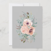 Save The Date Chic Blush Floral Mariage (Dos)
