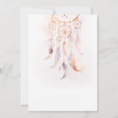 Save The Date Chic Boho Feather Dreamcatcher Watercolor Mariage (Dos)