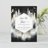 Save The Date Chic Boho Mariage forestier enchanté (Debout devant)