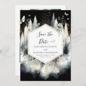 Save The Date Chic Boho Mariage forestier enchanté (Devant / Derrière)