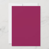 Save The Date Chic Bourgogne Mariage Moderne à Marbre Doré  (Dos)