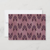 Save The Date Chic Bourgogne or Arrowhead Chevron géométrique (Dos)