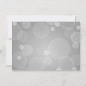 Save The Date Chic Bulles de Champagne Grises Platine Mariage (Dos)