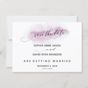 Save The Date Chic Calligraphie Pink Aquarelle Enregistrer La Da