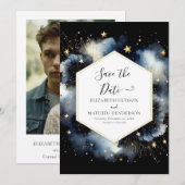 Save The Date Chic Classic Celestial Mariage (Devant / Derrière)