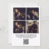 Save The Date Chic Coquette Bow Multi Photo Grid | Mariage (Dos)