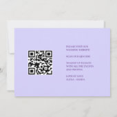 Save The Date Chic Élégant Lavande Violette (Dos)