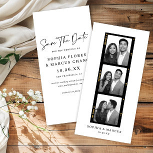 Save The Date Chic Filmstrip Photomaton Mariage Enregistrer La D