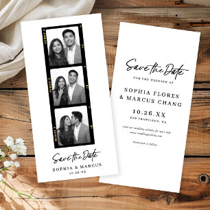 Save The Date Chic Filmstrip Photomaton Mariage Enregistrez La D