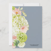 Save The Date Chic Floral Dusty Blue Mariage (Dos)