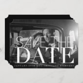 Save The Date Chic & Formal Enregistrer la date | Billet Invitat (Devant / Derrière)