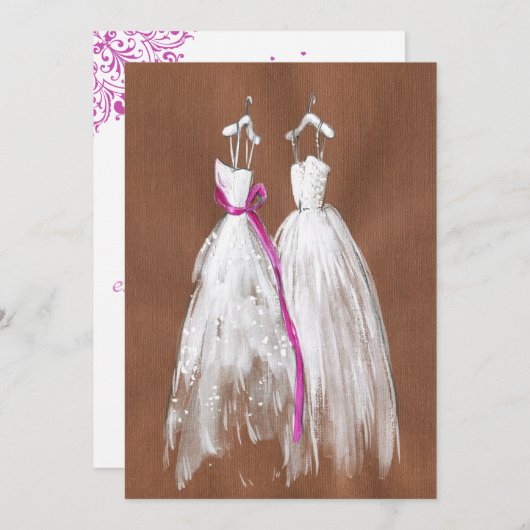 Save The Date Chic Gay Lesbian Enregistrer la date (Devant / Derrière)