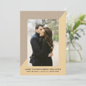 Save The Date Chic géométrique Enregistrer les dates | MARIAGE (Debout devant)