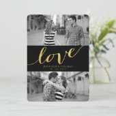 SAVE THE DATE CHIC GOLD LOVE | RÉSERVEZ LA DATE (Debout devant)