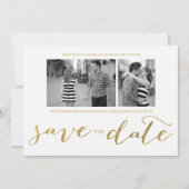 SAVE THE DATE CHIC GOLD MANDÉ | ENREGISTRER LA DATE (Devant)