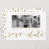 SAVE THE DATE CHIC GOLD MANDÉ | ENREGISTRER LA DATE (Devant / Derrière)