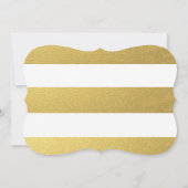 SAVE THE DATE CHIC GOLD STRIPES ENREGISTRER LA DATE (Dos)