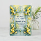 Save The Date Chic Lemon Méditerranée Eté Mariage   (Debout devant)