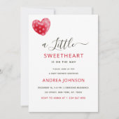Save The Date Chic Little Sweetheart Baby Shower de la Saint-Val (Devant)