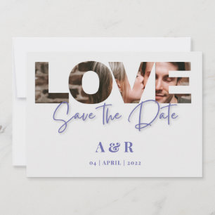 Save The Date Chic Love Lettres Photo Cutout Enregistrer La Date