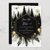 Save The Date Chic Lovely Mariage forestier enchanté (Devant / Derrière)