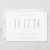 Save The Date Chic Mariage Date Non Photo Enregistrer La Date (Devant)
