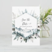 Save The Date Chic Mariage de montagne romantique (Debout devant)