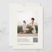 Save The Date Chic minimaliste signature Script ivoire QR Code (Dos)