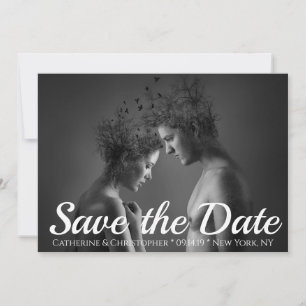 Save The Date Chic Moderne Artistique Enregistrer la Date Photo