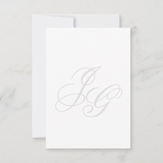 Save The Date Chic monogramme initiales noir blanc Enregistrer l (Dos)