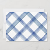 Save The Date Chic Nautique Marine Mariage Bleu Bow (Dos)