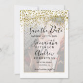 Save The Date Chic or blanc enregistrer la date mariage photo (Devant)