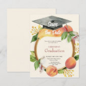 Save The Date Chic Peach Classe de Fleur sauvage de 2024 (Devant / Derrière)