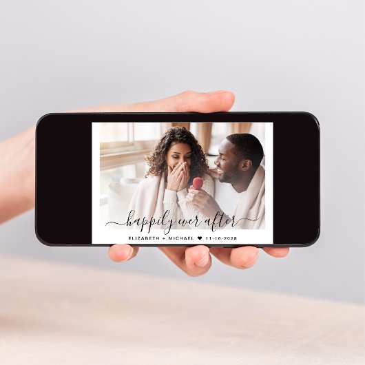 Save The Date Chic Photo QR Code Mariage