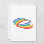 Save The Date Chic Rainbow Wave LGBT Couple Photo (Dos)
