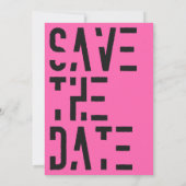 Save The Date Chic rose chaud les années 70 rétro typographie ra (Dos)