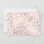 Save The Date Chic Rose Gold Leopard Cheetah Poster de animal (Dos)